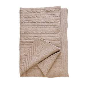 Луксозно плетено одеяло от вълна Tirol beige